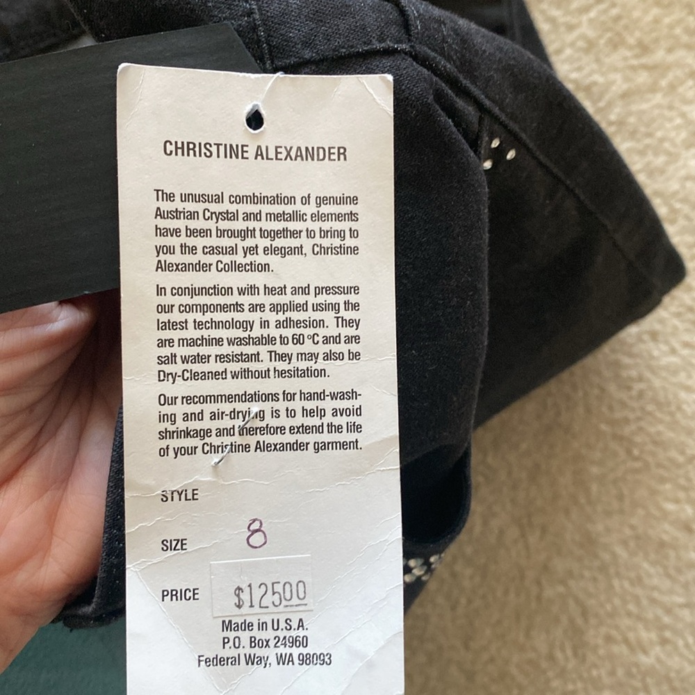 Christine Alexander black crystal jeans. NWT - Picture 6 of 9